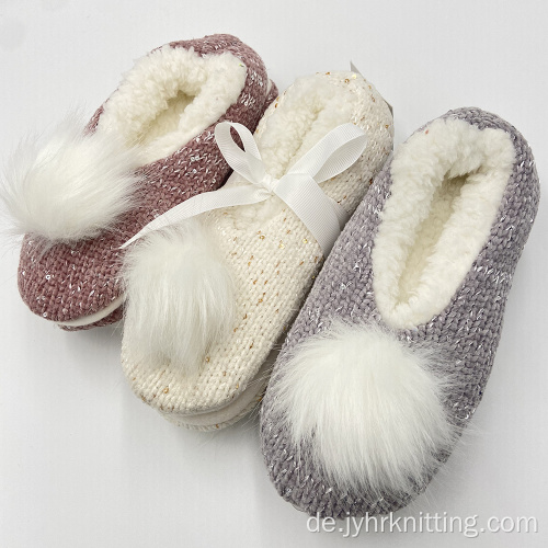 Sherpa -Socken nicht Skid -Ballerina -Slipper